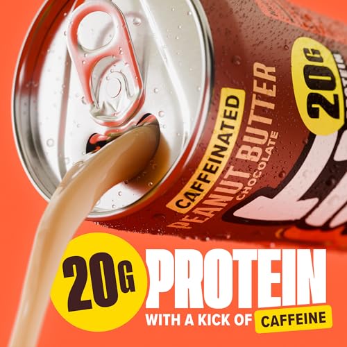 Image of Spylt High Protein Peanut Butter Chocolate Milk with 60mg Caffeine & 20g Protein - 90 Calories, Ready to Drink, Sugar Free, Lactose Free Milk, Perfect for Workout Recovery & Afternoon Pick Me Up - 12 Count - Packaging May Vary