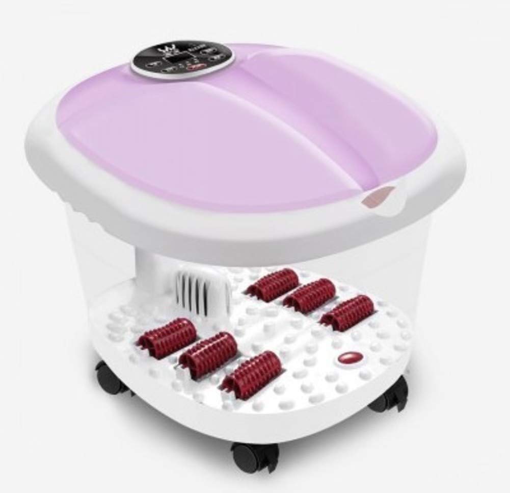 UYDJAKX Masajeador de SPA para pies, baño de pies con Masaje auático, bañera para pies con Calor, pedicura, 6 Rodillos de Masaje, Cubo para Lavabo, salón en casa Star of Light