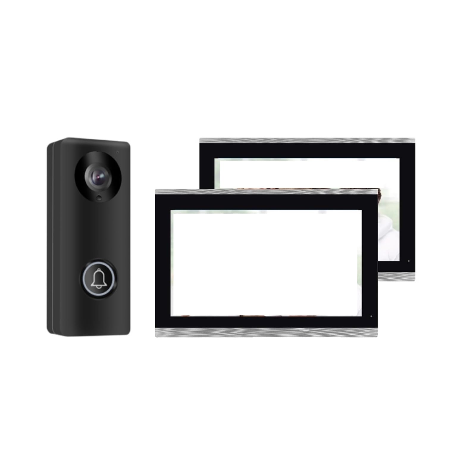 Campanello senza fili Kit Di Sistemi Di Interfono IP POE Digitale WiFi Smart Video Da 10 Pollici Touch Screen Citofono Senza Fili For Campanello Della Villa Del'appartamento per l'ufficio scolastico a