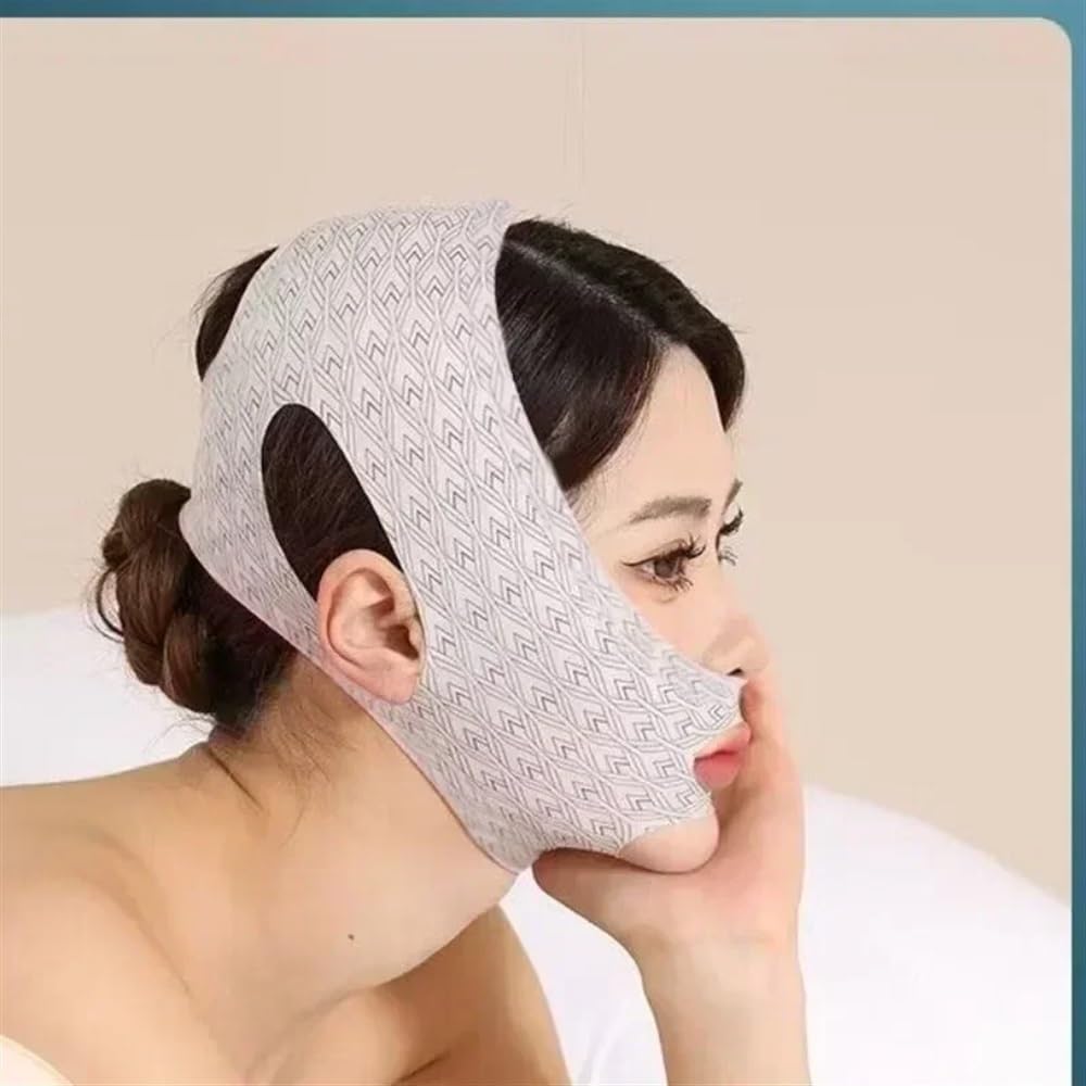 Kinn-Wangenbandage, V-Former, Linienhebemaske, Anti-Falten-Gurt, Schlafgesundheit, Schönheit, Gesichtspflege, Werkzeug (grün)