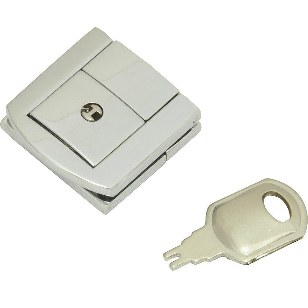 Cases And Enclosures Silver En-Ac-Fh-A1007 Lock Toggle Lockable Quick Catch Latch With Key For Flight Case Cosmetic Case Tool Box