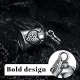 ZEPIQOR Guardian Bell dzwonek motocyklowy, dzwonek motocyklowy Guardian Bell, przynoszący szczęście dzwonek motocyklowy, anioły, brelok do kluczy, z wiszącym pierścieniem, Guardian Bell na szczęście