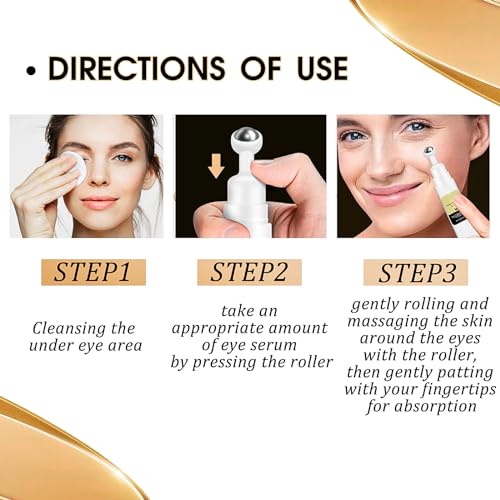 Snail Peptide Eye Cream with Snail Mucin + Niacinamide, Eye Serum Roller, Snail Eye Cream for Dark Circles and Puffy Eyes, Under Eye Cream Anti Aging Anti Wrinkle Fine Lines, Korean Skin Care - Image 7