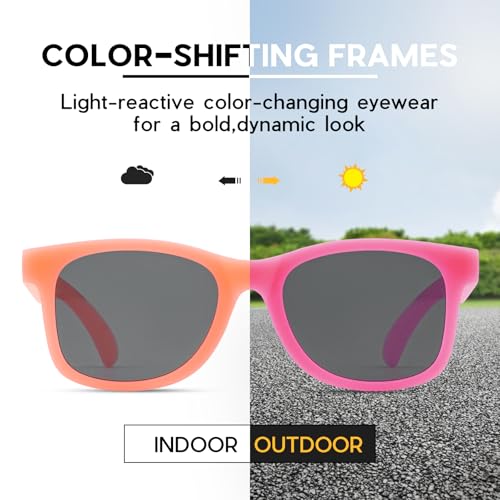 Image of Toddler Kids Sunglasses for Boys Girls Age 2-12 Polarized UV400 with Strap