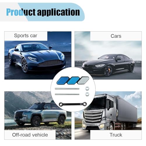 Image of Car Grille Decoration Badge - Tri-Color Grille Badge Emblem Front Grille Insert Trims - Car Truck Label Decoration Accessories Fit for Tacoma 4Runner Tundra Sequoia Rav4 Highlander (Blue)