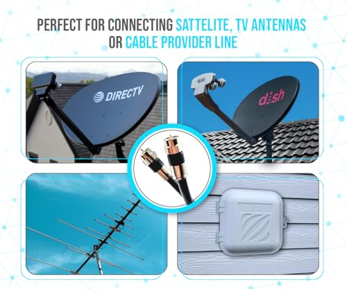 Conectores coaxiales RG6 F-type 5 unidades miniatura 3