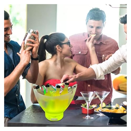 Tina de bebidas iluminada con altavoz Bluetooth y cubo de hielo LED de diseño 8