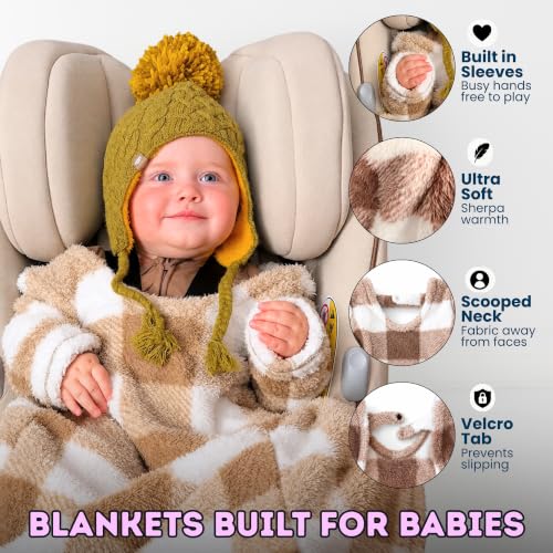Image of Buckle Me Baby Cozy Car Seat Blanket -Wearable Car Seat Blankets for Babies