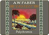 Muy pigmentado y sin ácidos. Faber Castell Edición Limitada 111º Aniversario – Lata de 12 lápices cortos de Polychromos Artists\'
