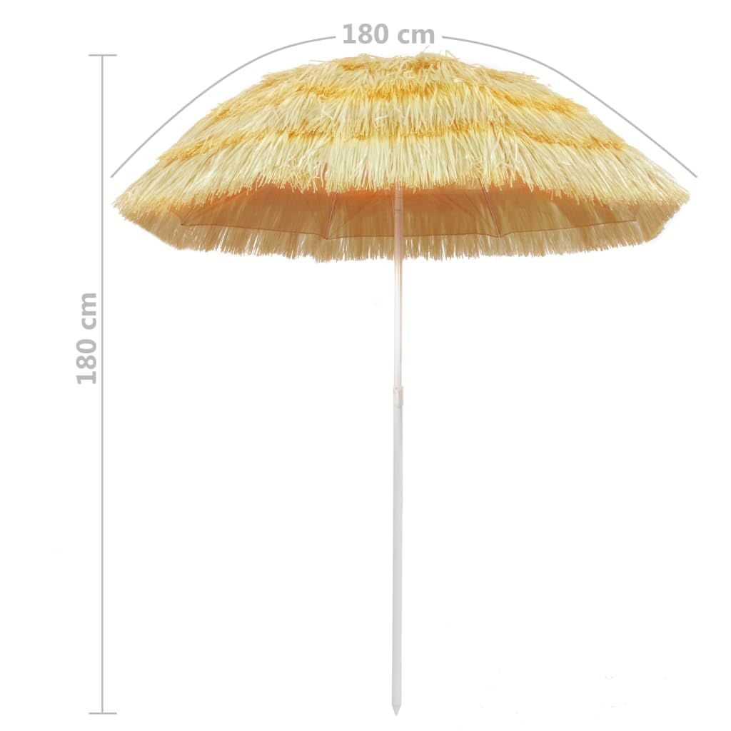 Parasol plażowy, naturalny, w stylu hawajskim, ochrona przed promieniowaniem UV, na taras i do ogrodu, z polipropylenu, do użytku na zewnątrz