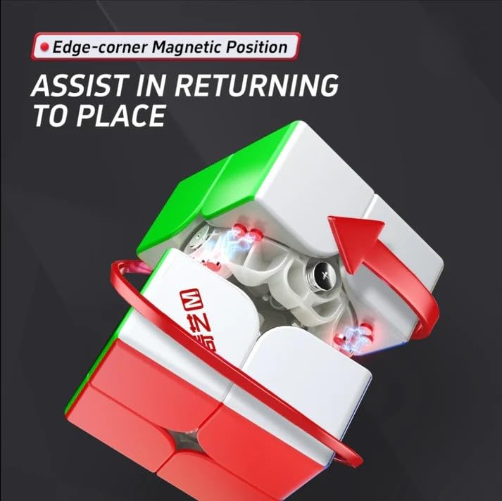 Image of QiYi M Pro 2x2 (Core Magnetic) Speed Cube - Stickerless Ball-Core Magnetic 2x2 Puzzle with Dual Adjustment System, Smooth & Stable Turning for Speedcubers & Beginners