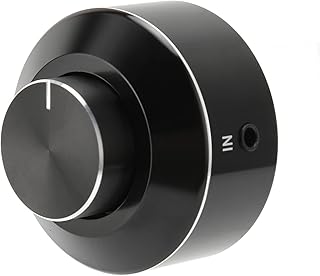 Mini Active Volume Control Knob, Plug and Play 3.5mm Volume Adjustment Knob M1 CNC Machining Aluminum Alloy for Celebrations Playing Games for Speaker