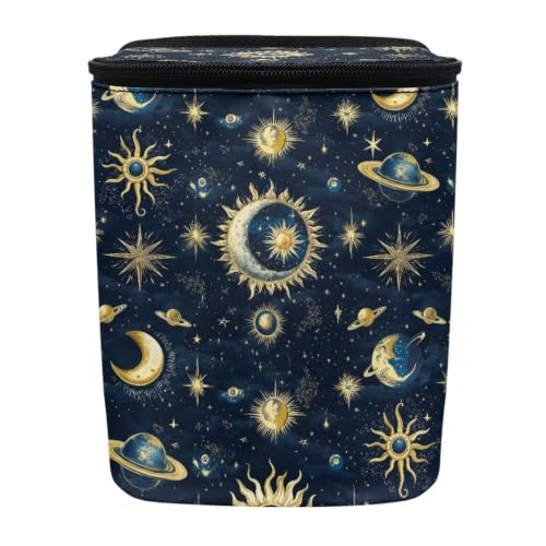 Image of Moon Star Planets Car Trash Hanging Garbage Can /Bag with Lid Portable Waterproof Trash Bag Car Accessories Interior for Sedans, SUVs & Trucks