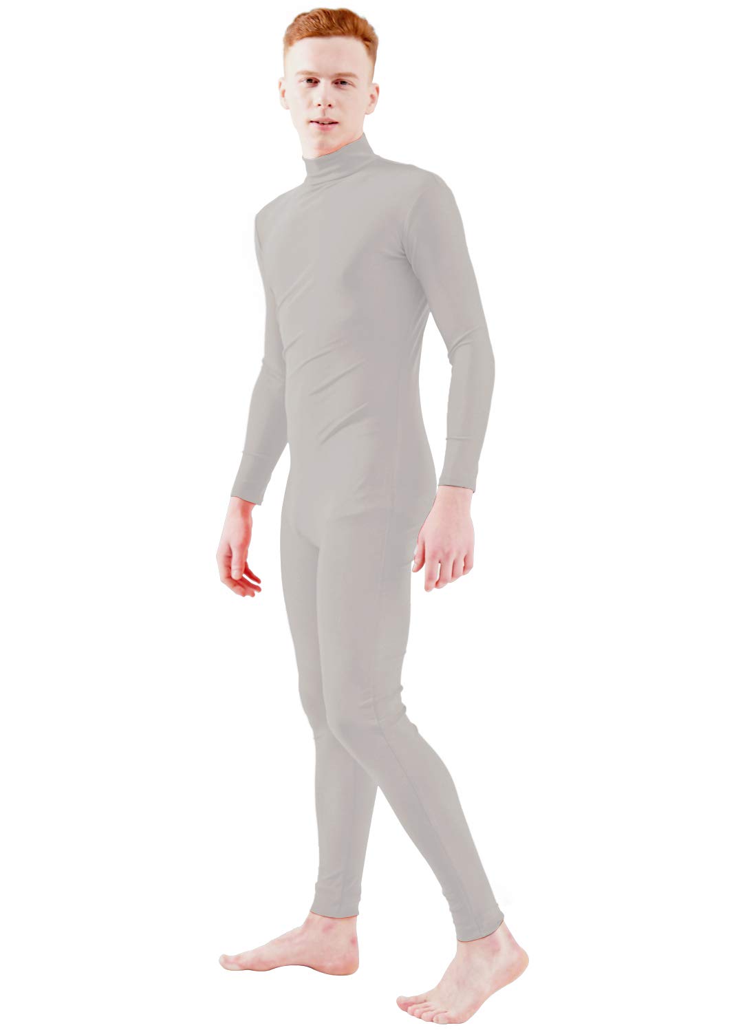 Ensnovo Adult Spandex Turtleneck Long Sleeve One Piece Unitard Bodysuit Dancewear