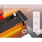 Coleshome Gaming Tisch mit LED-Beleuchtung, Gaming Schreibtisch mit 2 Steckdosen & 2 USB-Anschlüssen, Computertisch mit Monitorständer & Stauraum, Home Office Schreibtisch, Schwarz, 120x50cm – Bild 4