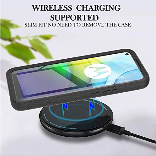 Ivy Moto G9 Power 3In1 Heavy Armor Rugged Case With Built-In Screen Protector For Motorola Moto G9 Power Case - Black #TOP3