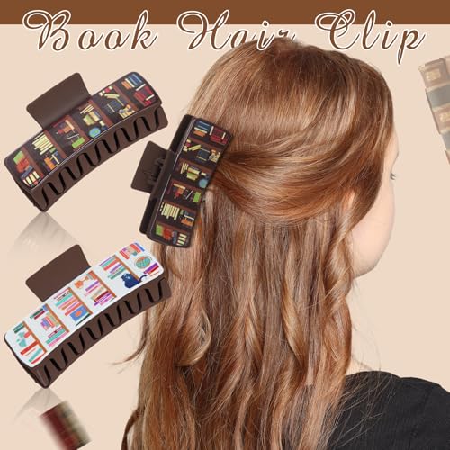 Set de 6 Pinzas de Pelo Tema Libros miniatura 5