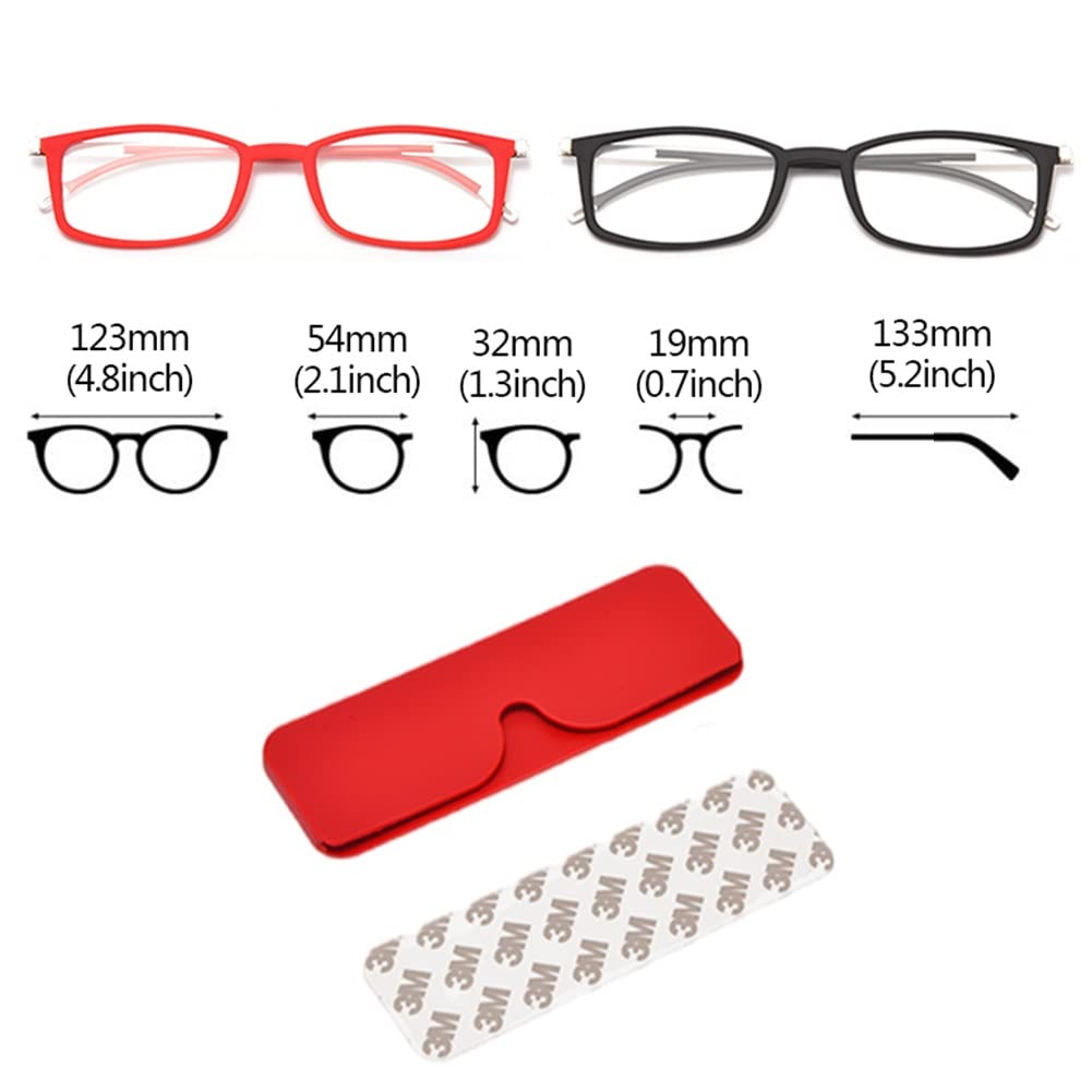 Przenośne Cienkie Okulary Do Czytania, Okulary Do Czytania Z Blokowaniem Niebieskiego Światła Dla Kobiet I Mężczyzn, Okulary Z Prostokątną Oprawką/Black/1.5 *