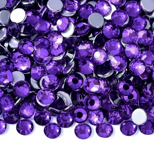 Image of 1440pcs Flat Back Crystal Rhinestones for Nail Art Crafts Bedazzling Kit Diamonds Set Clear Rhinestones for Clothes 0.14 inch 3.8mm SS16 Heliotrope