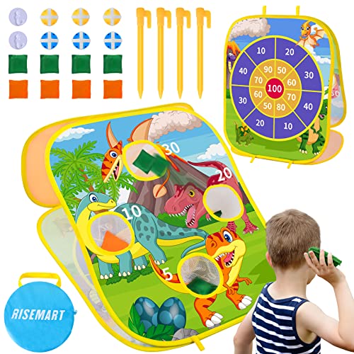 Bean Bag Toss Games for Kids,RISEMART Toddlers Bean Bag Toss Indoor Outdoor Toys Gifts for 2 3 4 5 Year Old Boys Girls Dinosaur Cornhole Game for Backyard Beach Yard Birthday Party Bean Bag Toss Games for Kids,RISEMART Toddlers Bean Bag Toss Indoor Outdoor Toys Gifts for 2 3 4 5 Year Old Boys Girls Dinosaur Cornhole Game for Backyard Beach Yard Birthday Party