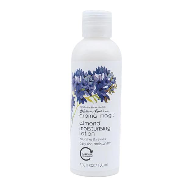 Aroma Magic Almond Moisturising Lotion for Dry Skin Daily Face Body Moisturizer with Almond Fruit Lotus Leaf Softens