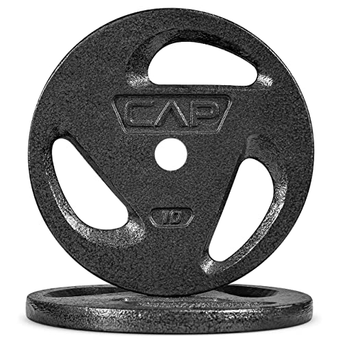 CAPHAUS Standard Grip Plate, 1-Inch Diameter Collar Opening for Compatibility on any 1-Inch Standard Barbell, Available in 2.5, 5, 10 & 25Lbs