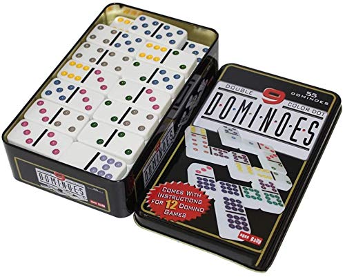 RVM Toys 55 Pieces Double Six Color Dot Dominoes Set with Metal Tin Case Match & Educational Block Toy, Set of 55 (B08NW7DKD5) Amazon Price History, Amazon Price Tracker