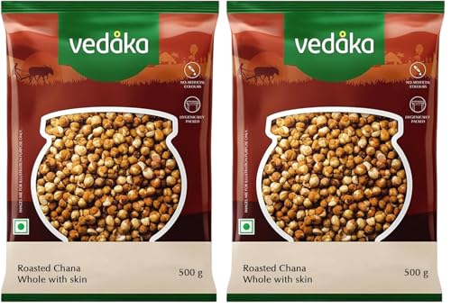 Image of Amazon Brand - Vedaka Roasted Chana Whole with skin 500 g (Pack of 2)