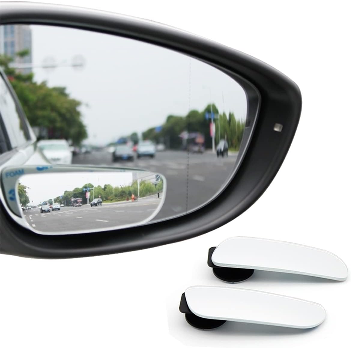 自動車補助ミラー バックミラー サイドミラー サブミラー 360度角度調整可能 広視野 死角
