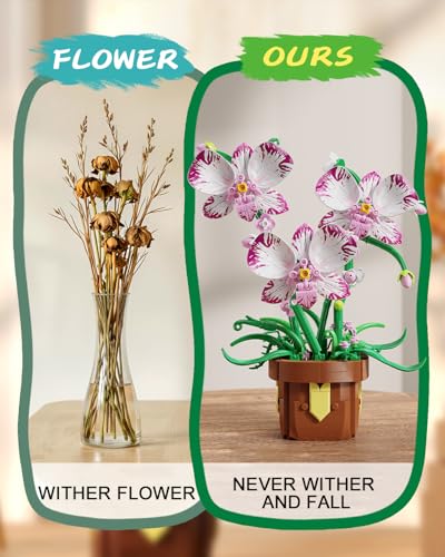 Orchidée brique de construction : fleur artificielle sans entretien pour intérieur