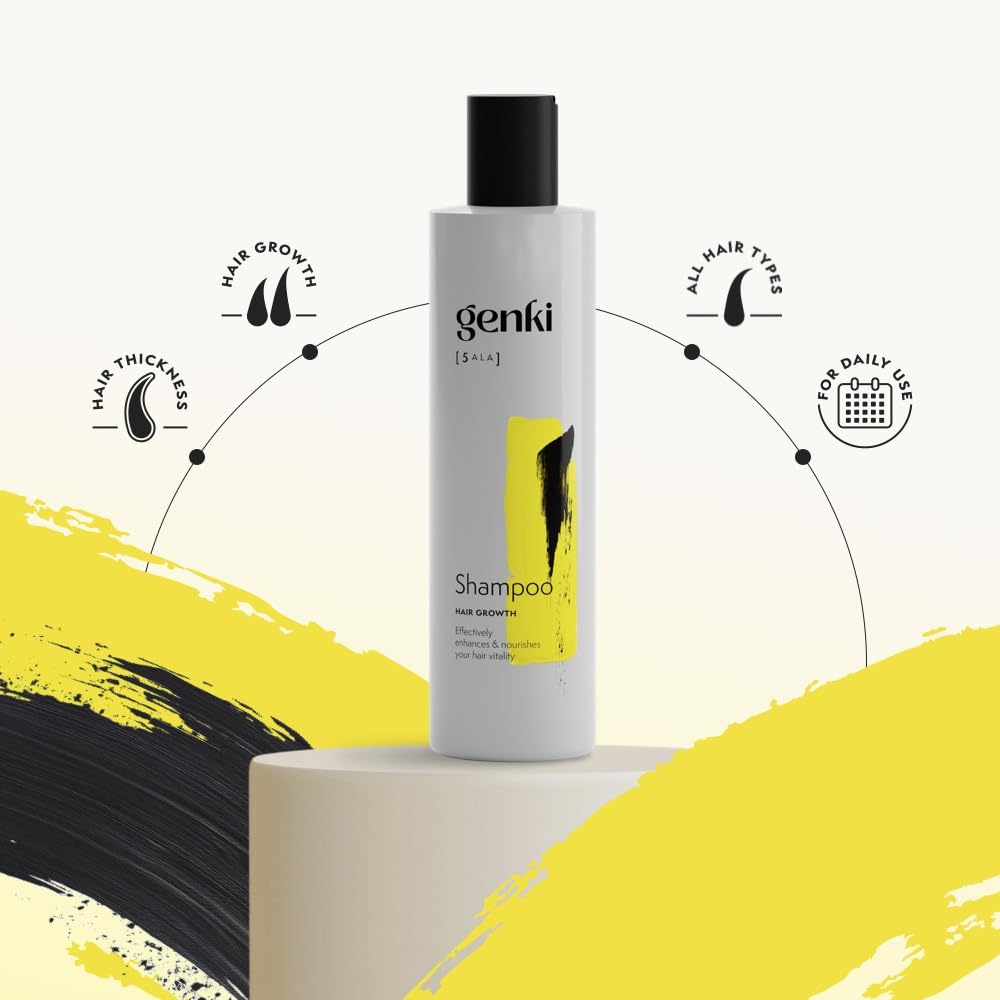 Growth Shampoo 250 ml mit 5-ALA und Koffein Fördert das Haarwachstum Stärkt die Haarwurzeln Anti-Haarausfall Shampoo für volles und widerstandsfähiges Haar