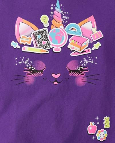 Image of The Children's Place Girls' Unicorns,Butterfly Short Sleeve Graphic T-Shirts,3 Pack