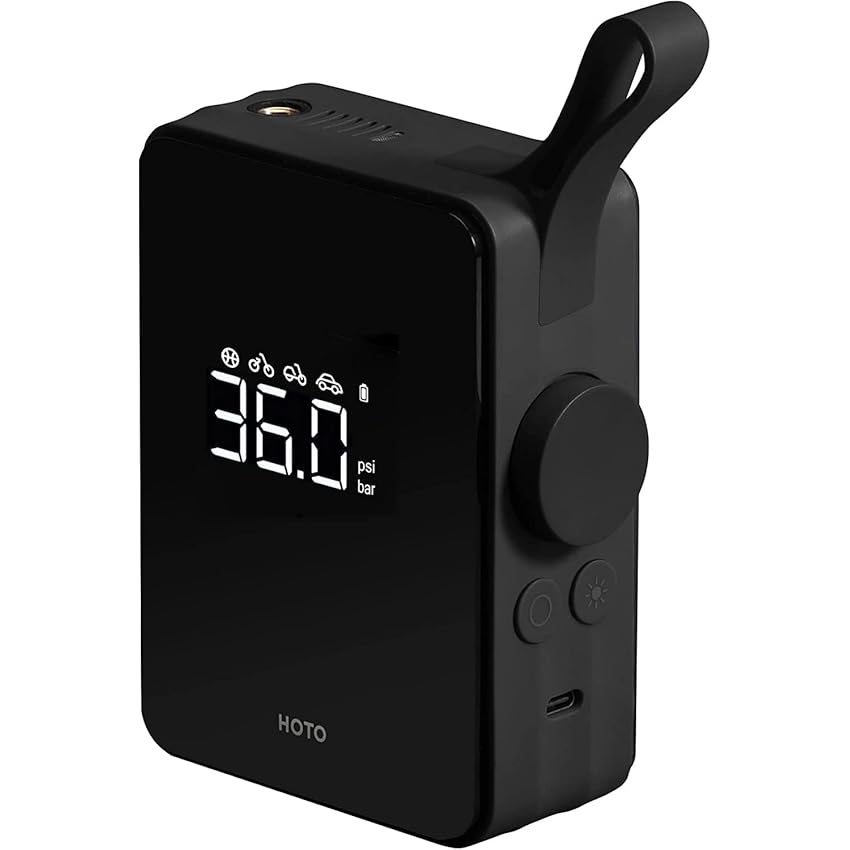 Immagine del prodotto HOTO Compressore d'Aria Portatile per Gonfiaggio Pneumatici, Gonfiatore per Pneumatici 150PSI, Compressore d'Aria Gonfiabile per Pneumatici con Display Digitale, Ricarica di Type-C