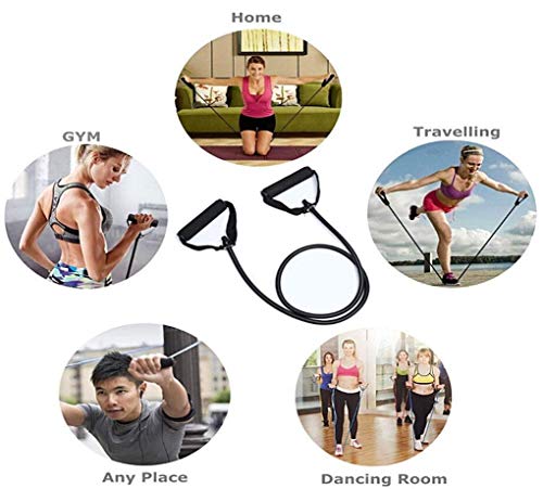 Image of Toyshine Rubber and TPR Foam Toning Tube, Exercise Bands for Stretching, Workout and Toning for Men and Women (Multicolor) SSTP