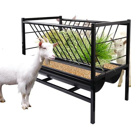 MUYIRTED Dispensador De Heno Grande Alimentador Automático Comedero Y Dispensador De Heno Para Caballos, Comederos Para Caballos, Cabras Ovejas, Comederos De Caballos