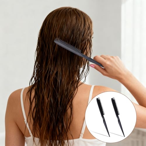 Set de 2 peines para peinar y desenredar negro 20 cm miniatura 5