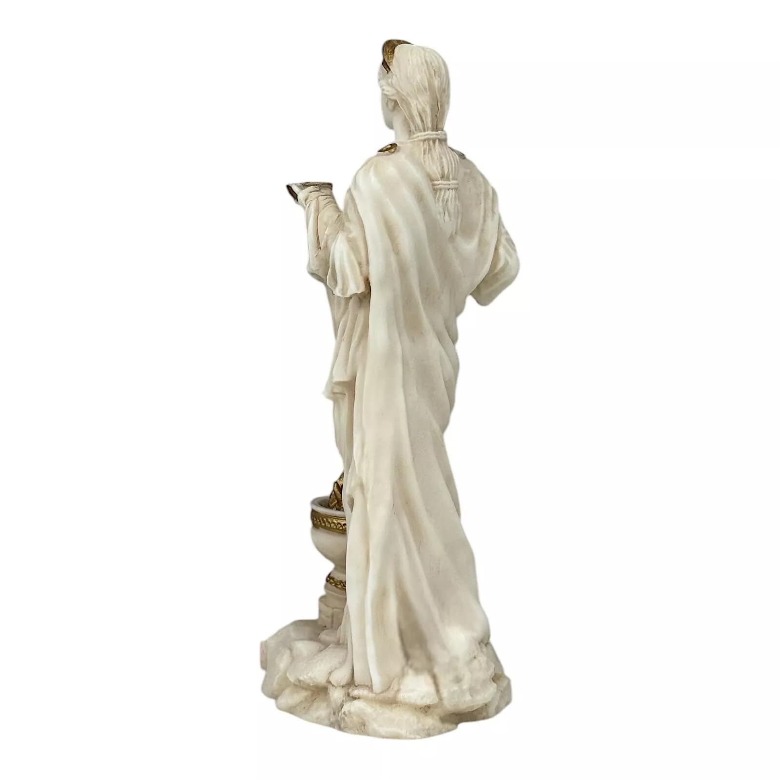 Vesta, statue de la déesse de la maison et de la famille – Sculpture patine grise de 18 cm