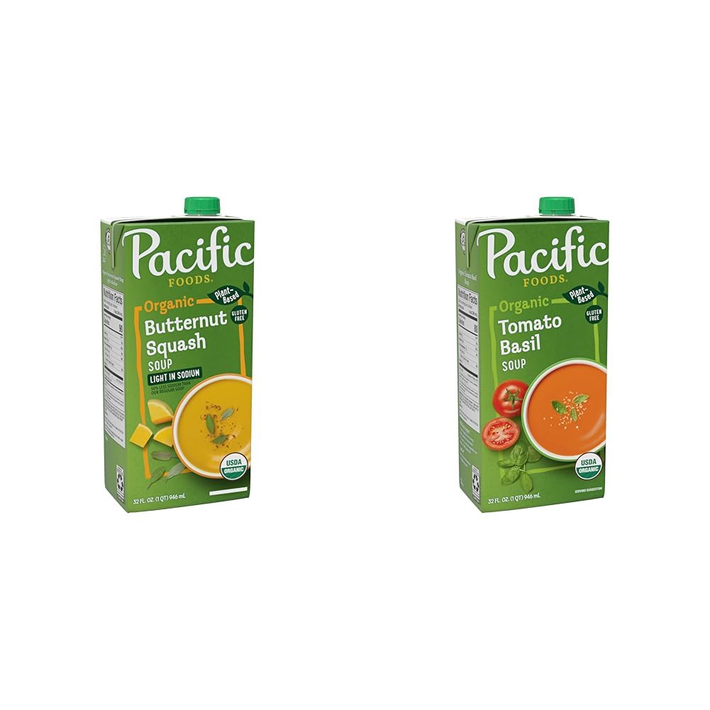 (Bundle of 4) Pacific Foods Organic Soups, 32 oz Cartons