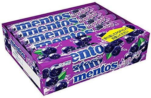 Mentos Grape Chewy Mint Candy Rolls, Japanese Grape, 1.32 ounce/14 Pieces (Box of 12 rolls)