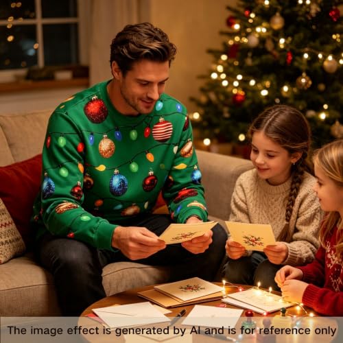 All-Over Baubles and Fairy Lights Christmas Sweatshirt - Image 2