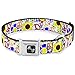 Dog Collar Seatbelt Buckle Flower Peace Power 11 to 17 Inches 1.0 Inch Wide