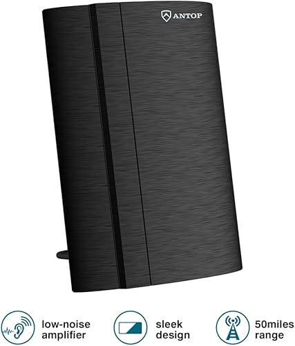 Vista 2 de Antena de radio - ANTOP ANTENNA AT-212FM Antena de radio amplificada - Antena AMFM interior para uso en el receptor estéreo en el hogar
