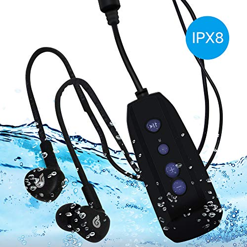 IPX8 MP3 Player Digital Lossless Music Player with Clip 8GB Waterproof MP3 Player