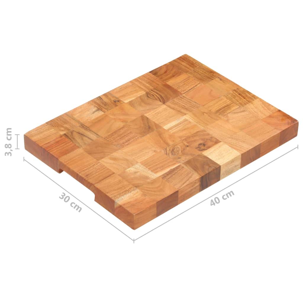 vidaXL Deska do krojenia, 40x30x3,8 cm, lite drewno akacjowe