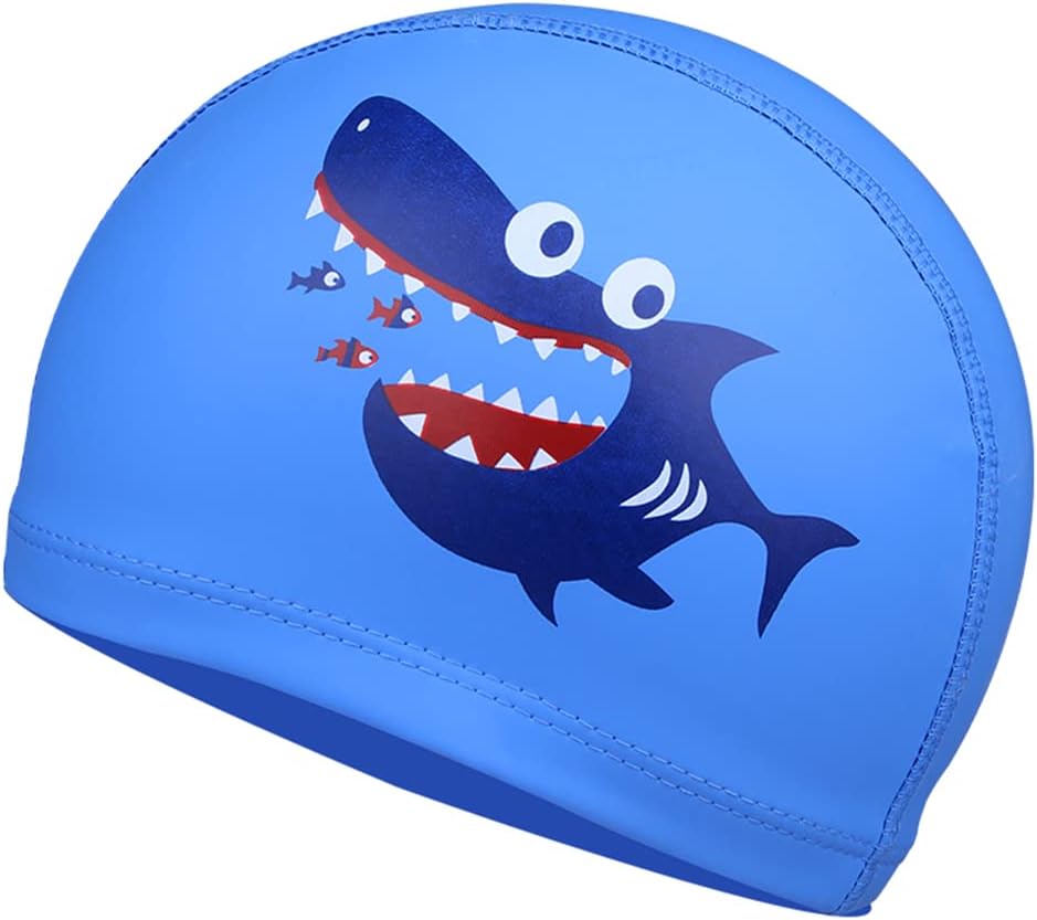 Swimming Cap Kids - Swim Cap for Kids Girls Boys, Comfortable Swim Hat Kids, Stretchy Swimming Hat Kids Boys Girls Teens for Age 4-10