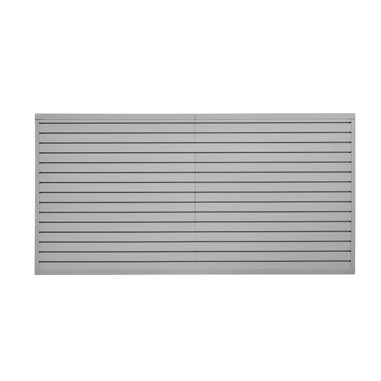 VEVOR Pannelli per Pareti a Doghe per Garage con Design Modulare, Pannello per Pareti a Doghe Regolabile, con Struttura di Accoppiamento e Taglio Fai da Te, Grigio 1225 x 2450 x 20 mm