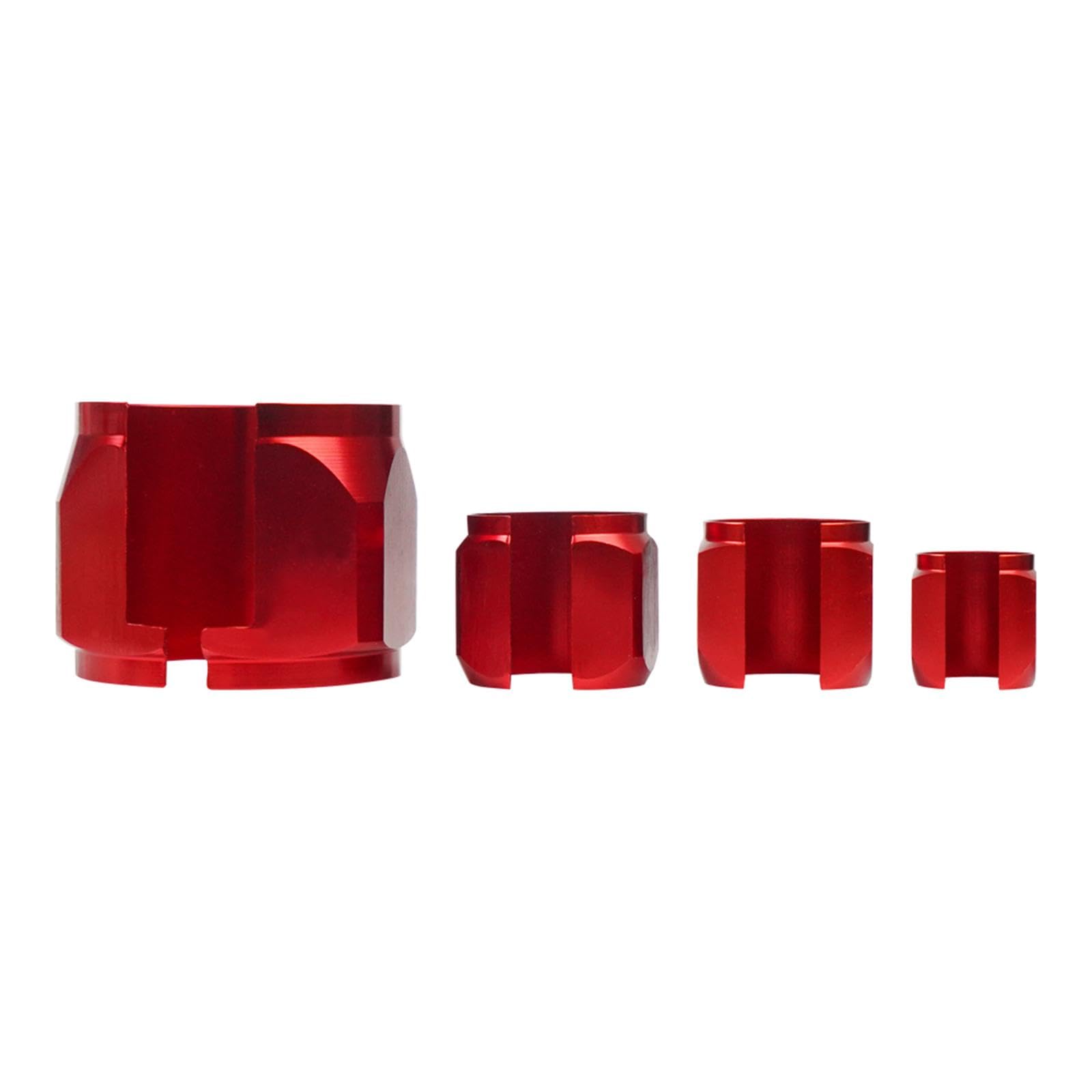 Braid Hose Sleeving Kit Edelstahl Geflochten Schlauchschutz Aluminium Ersatzteile Heizschlauch Druckfest für Auto Werkstatt Reparaturbereich, ROT