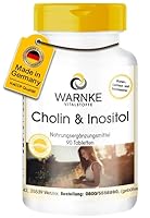 Cholin & Inositol - 90 Tabletten - hochdosiert & vegan - mit Cholinbitartrat | Warnke Vitalstoffe - Deutsche Apothekenqualität
