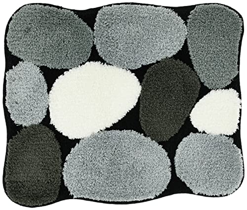 Kleine Wolke Badteppich Stone, 55 x 65 cm, schwarz
