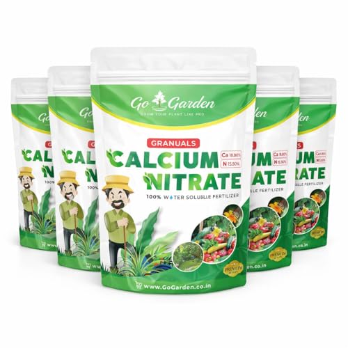 Image of Go Garden Calcium Nitrate Fertilizer 900g (Pack of 5) | 100% Water Soluble Calcium Plant Nutrient | Improves Yield, Flowering & Fruit Development